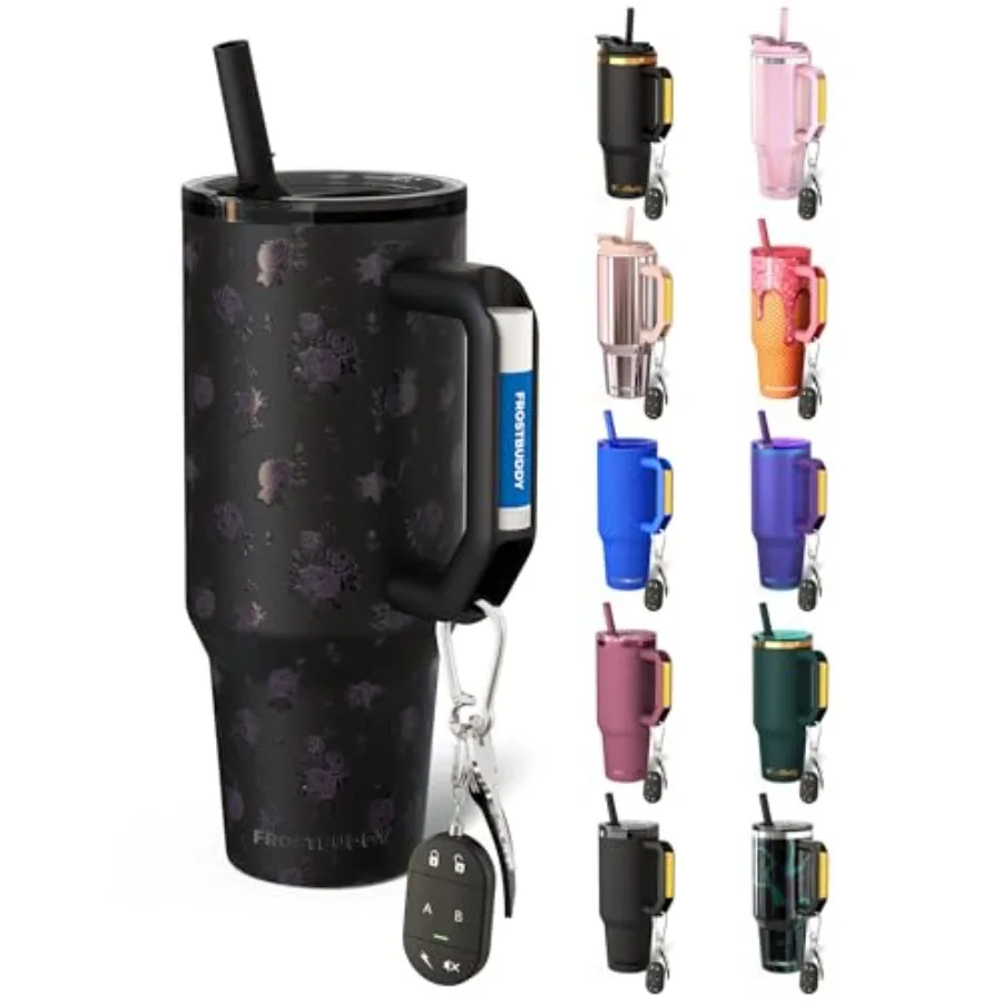 

Thicc Buddy - Термокружка из нержавеющей стали с вакуумной изоляцией, крышкой и соломинкой для воды - Подходит для подстаканников - Подарки для