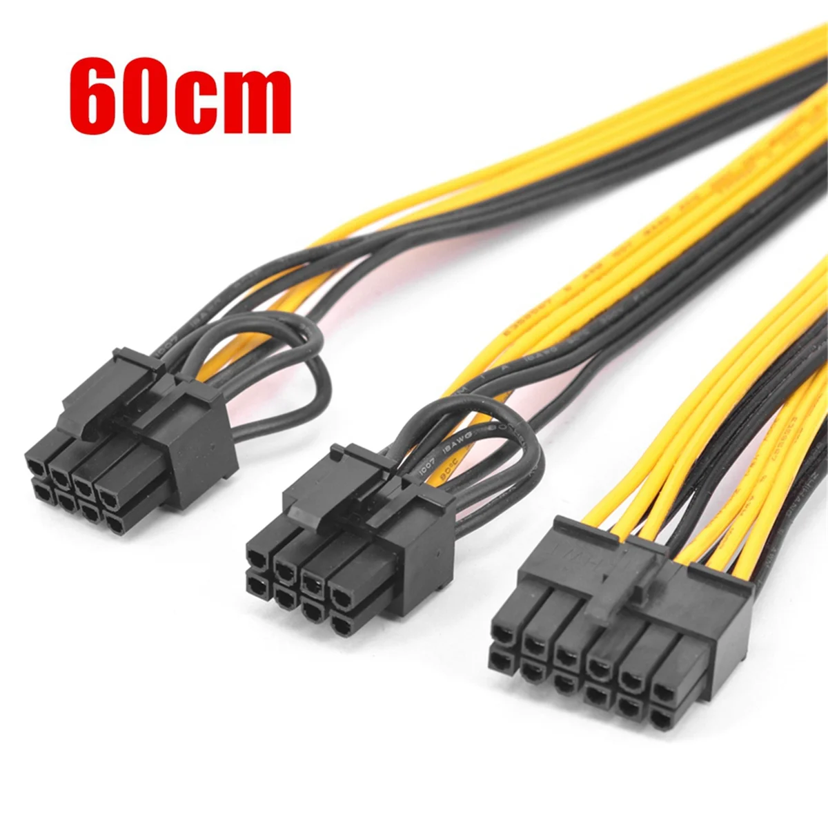 For Haiyun Video Card Cable 12-Pin to Pcie 6+2Pin 8Pn Power Cable 60cm Used 12Pin PSU Multifunctional Power Cable