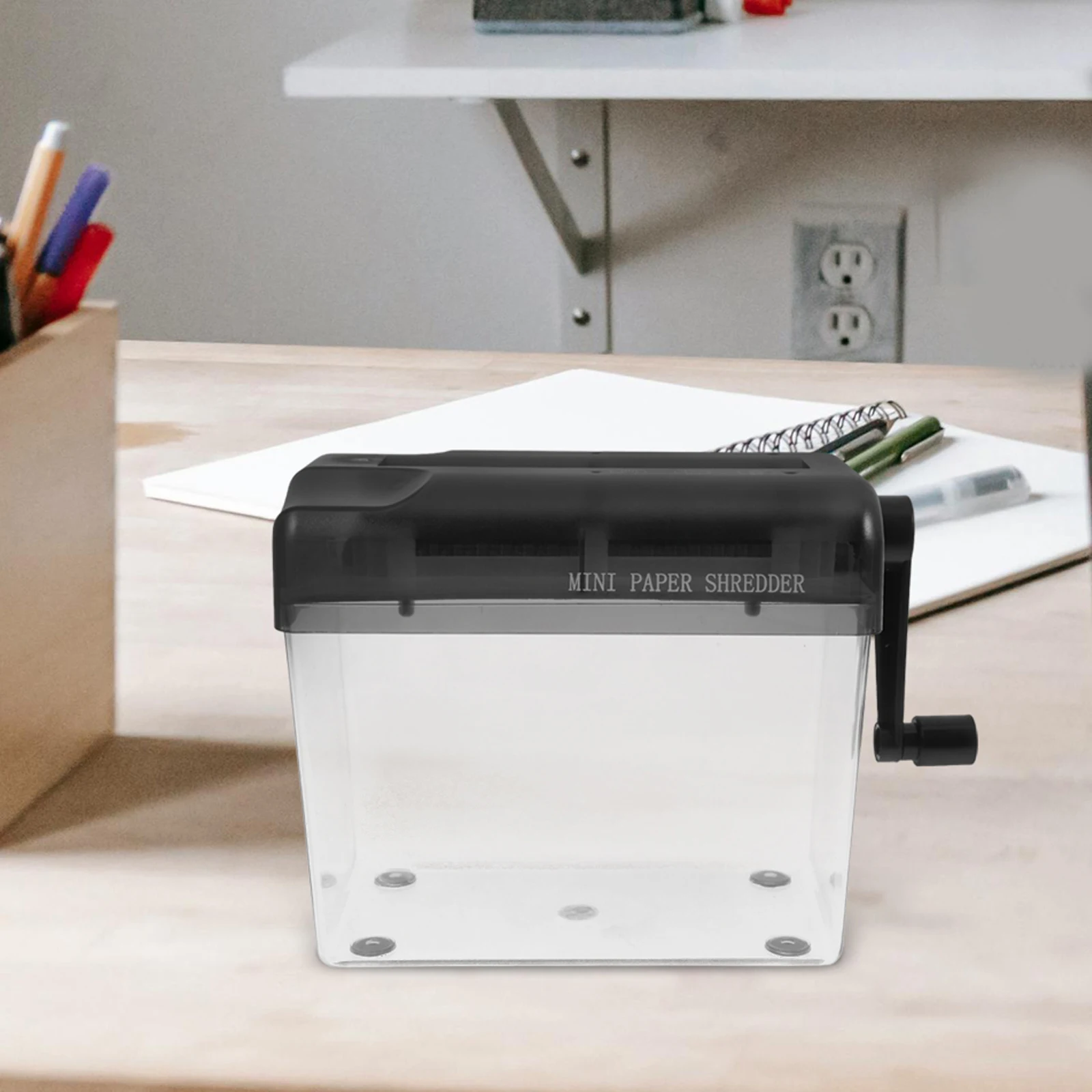 

Portable Hand Shredder Durable Manual Paper Cutter Blue Wear Resistant Household Shredding Device Desktop Office Supplies