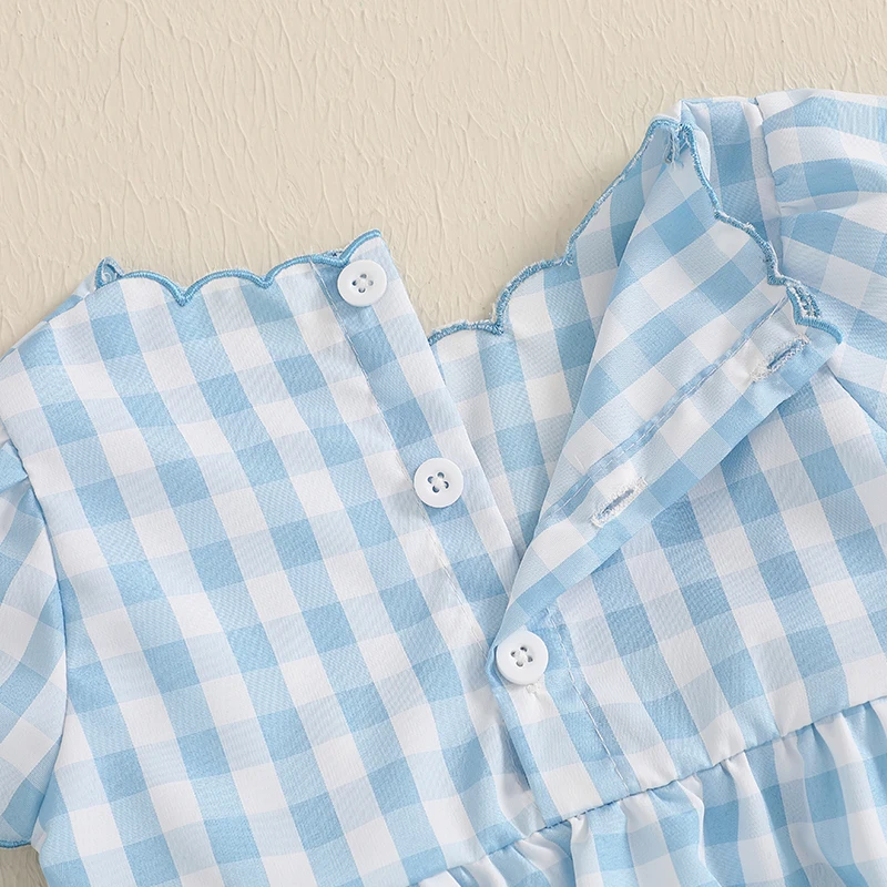 طفل رضيع الفتيات رومبير قصيرة الأكمام طاقم الرقبة منقوشة القوس الرضع ارتداءها الصيف الوليد الملابس 0-18 أشهر