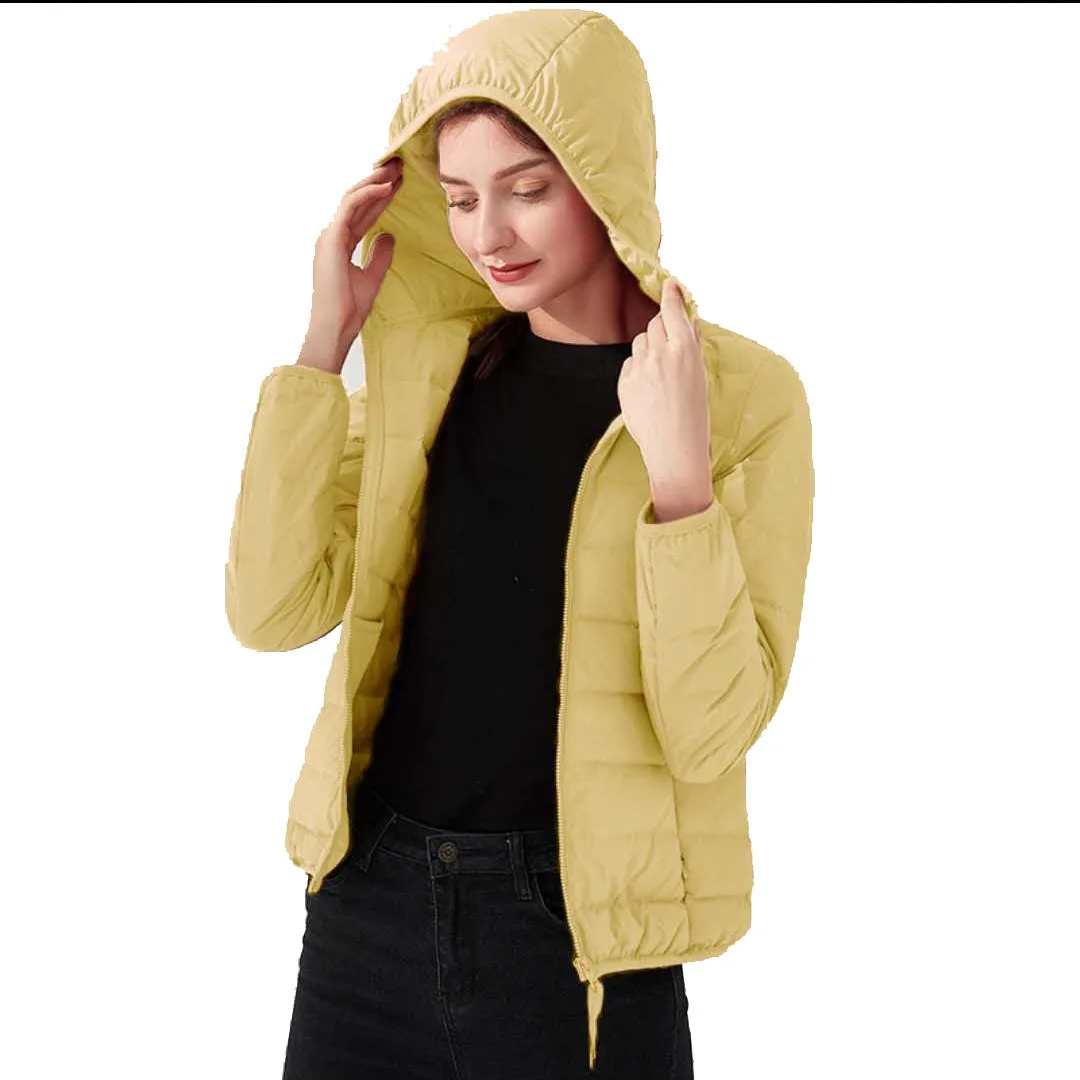 Nieuwe Lichtgewicht Vrouwen Capuchon Witte Eend Donsjack Slim Fit Draagbare Reizen Puffer Jas Vrouwen Winter Bovenkleding JK-075