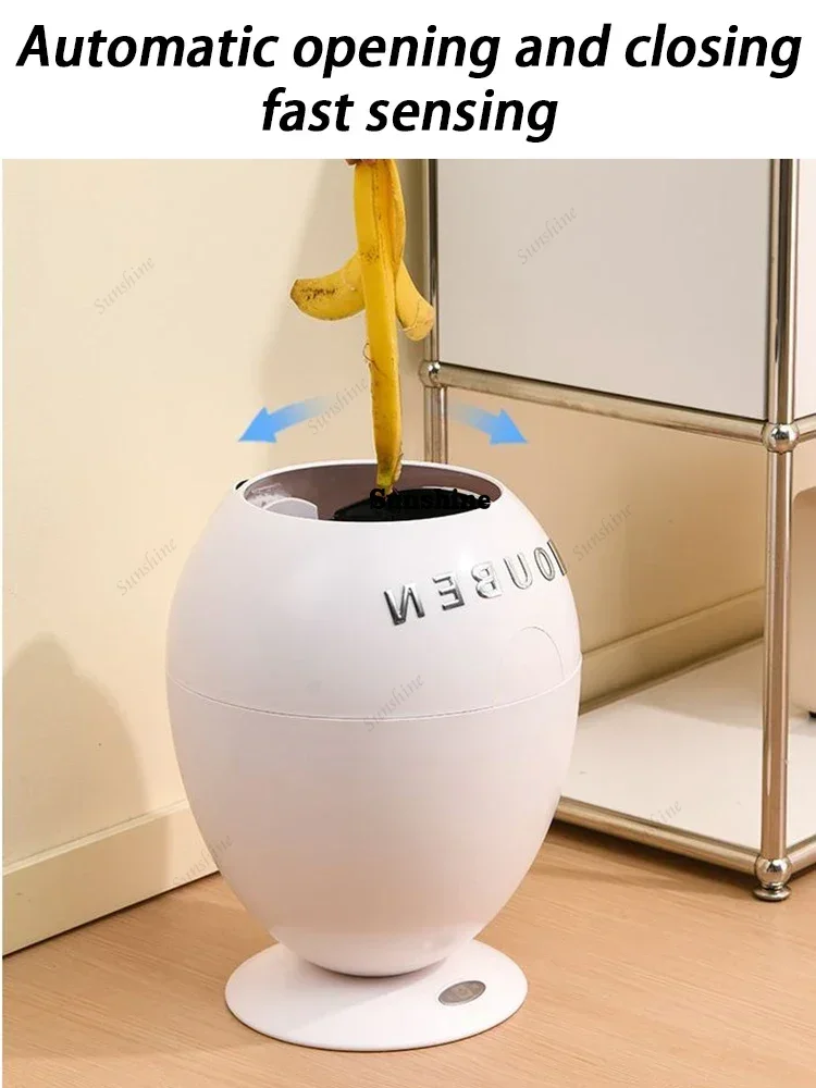 Smart Waste Bins Automatic Sensor Kitchen Trash Can Lid Rechargeable Bedroom Trash Bin Office Recycling Litter Bins Clean Tools