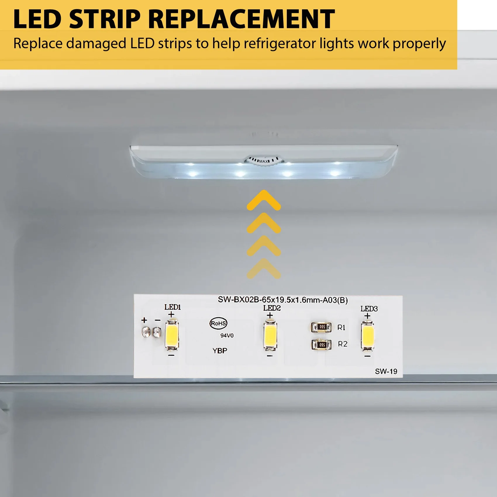 N89R For Refrigerator LED Light Strip Bar Replacement for Electrolux Refrigerator ZBE2350HCA SW-BX02B Repair Part