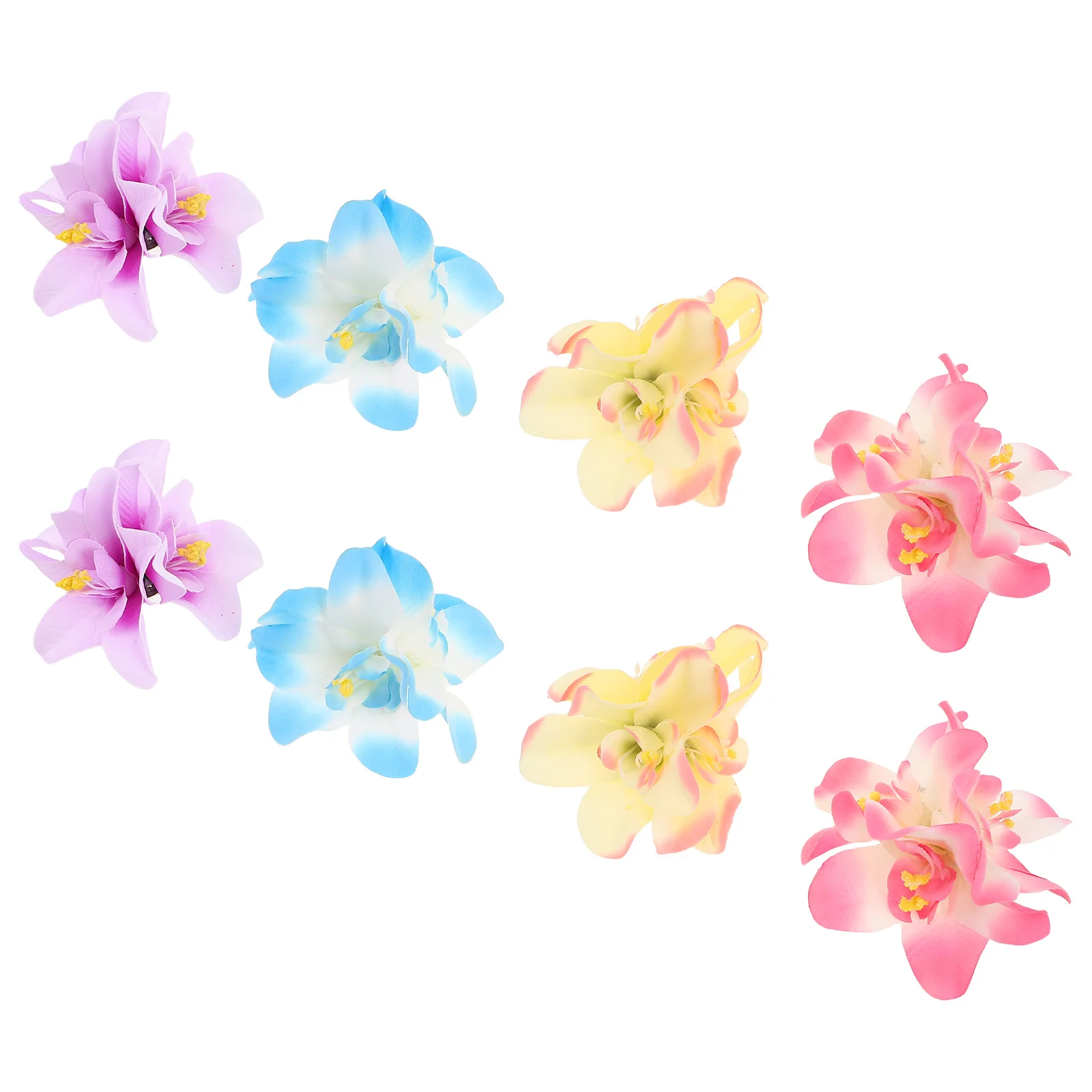 

8 шт., богемные заколки для волос, заколки для волос с искусственным цветком орхидеи, легкий тропический дизайн для пляжа, свадьбы, отдыха, цветов
