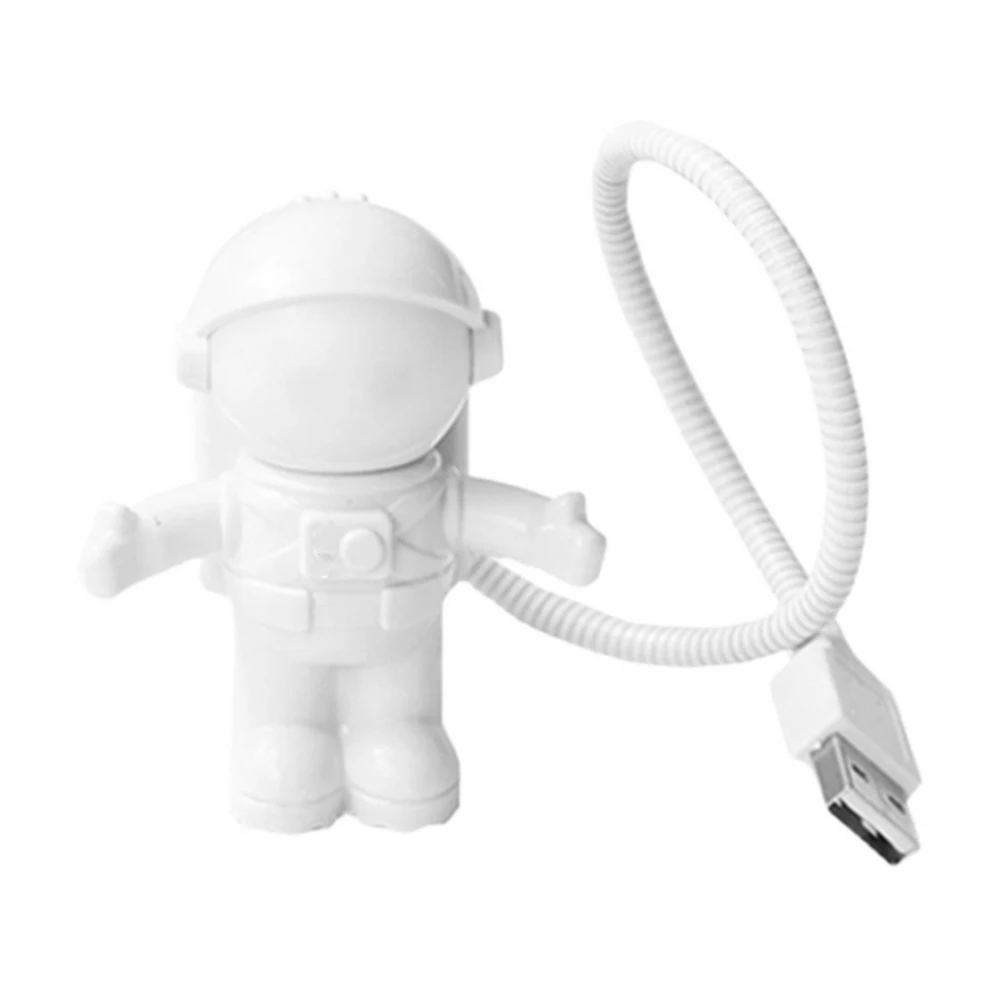Lampu Malam Astronaut USB Lampu LED Fleksibel untuk Laptop Komputer Membaca di Samping Tempat Tidur Berkemah Luar Ruangan Lampu Astronaut USB