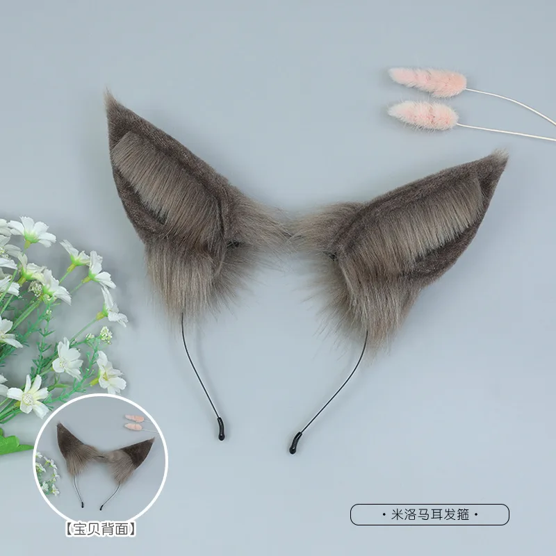 Anime Horse Ears Headband Sexy Milo Horse Ear Headdress Hair Accessories JK Girl Halloween Party Cosplay Props Hair Hoop Hairpin