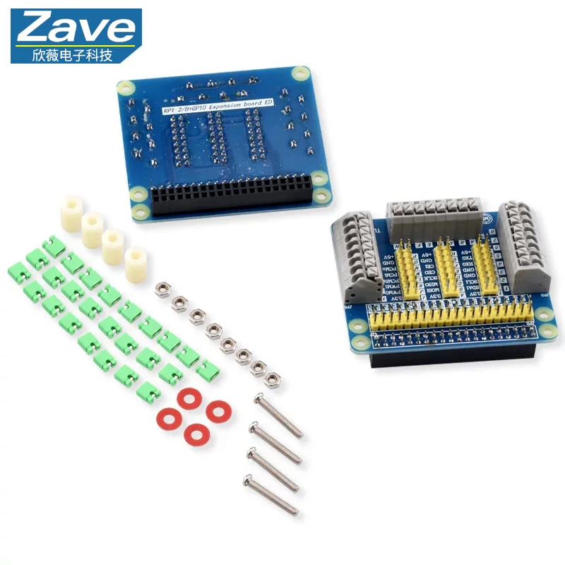 GPIO Expansion Board Multifunctional GPIO Module, Plug and Play for Raspberry Pi 2/3/3B