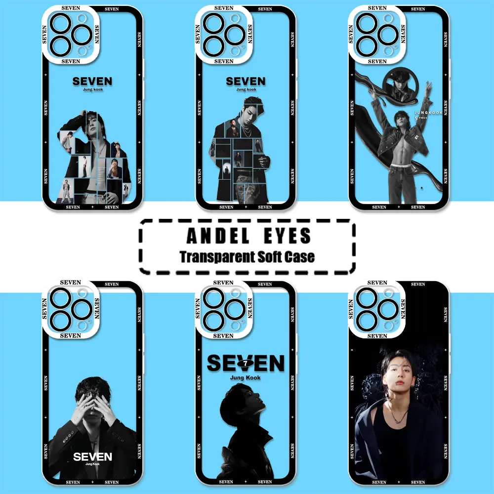 Singer J-Jungkook Jeon Seven Gold Case For Motorola MOTO G73 G72 G71 G60S G53 G52 G32 G30 G22 Edge 40 Pro Plus Transparent Cover