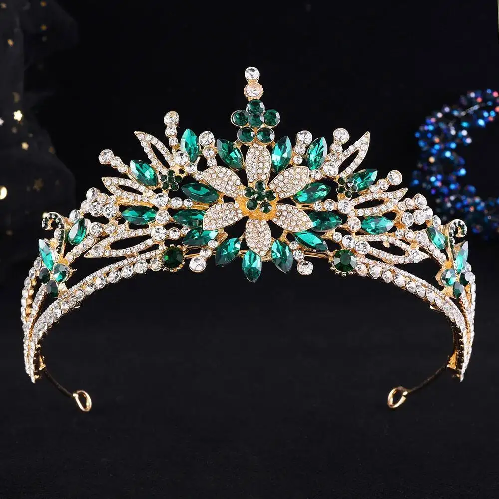 

Цветочный кристалл AB диадемы и корона для женщин невесты свадебные короны украшения для волос головной убор принцессы диадема на день рождения аксессуары