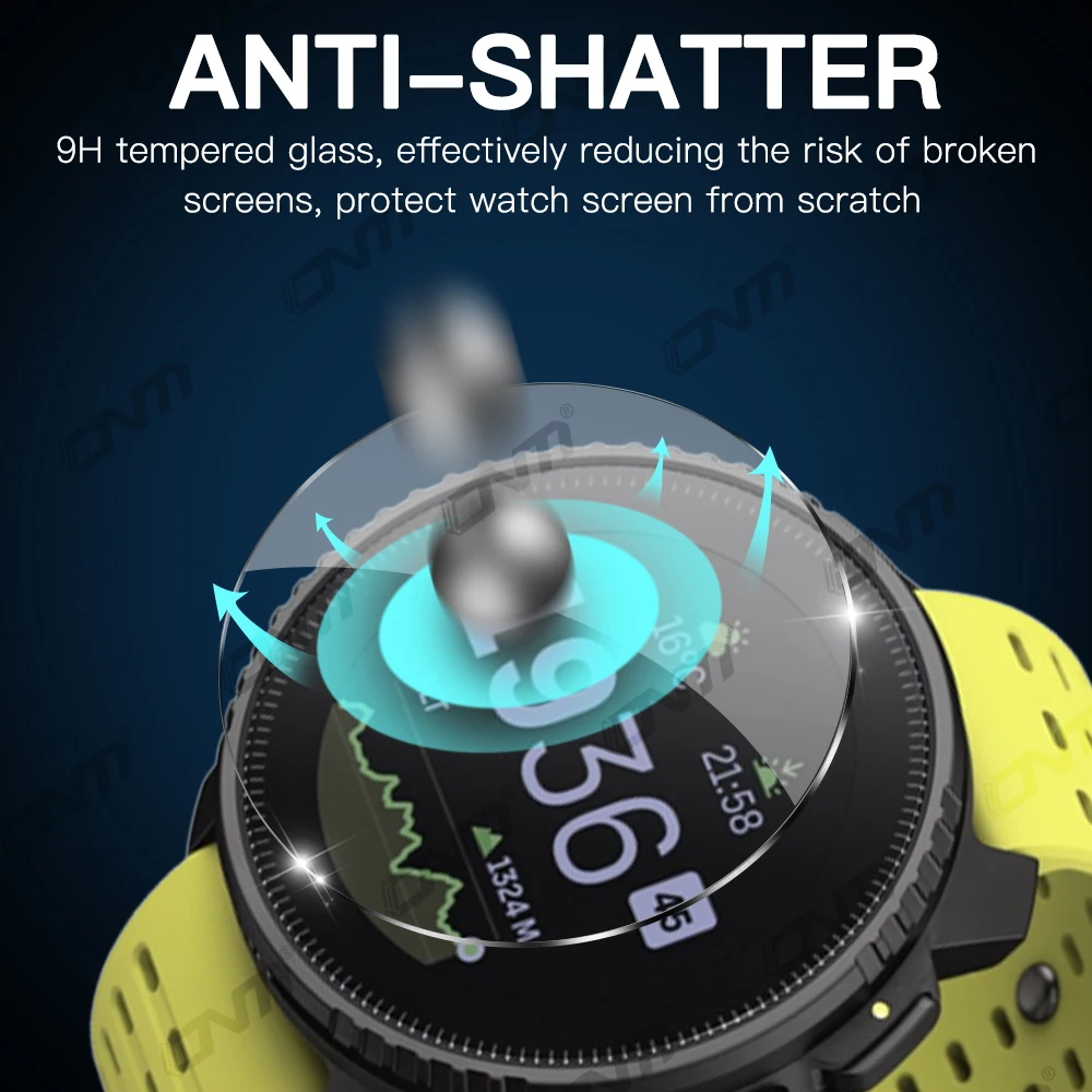3 Vetri Temperati Per Suunto Vertical 2 – Durezza 9H, Anti-graffio, Alta Trasparenza E Rivestimento Oleorepellente