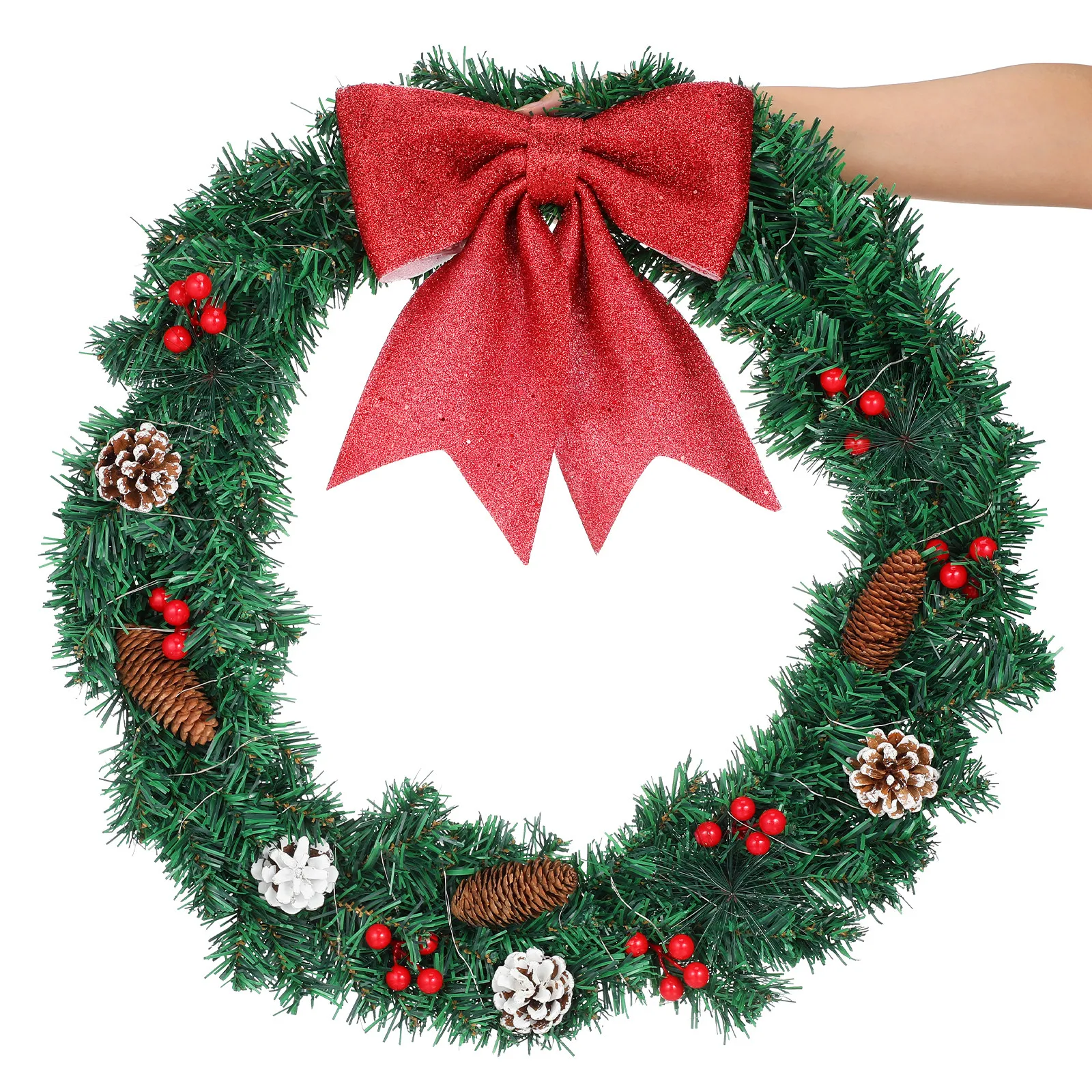 Pre-Lit Christmas Wreath Pine  - Outdoor Lighting Accent recension och pris
