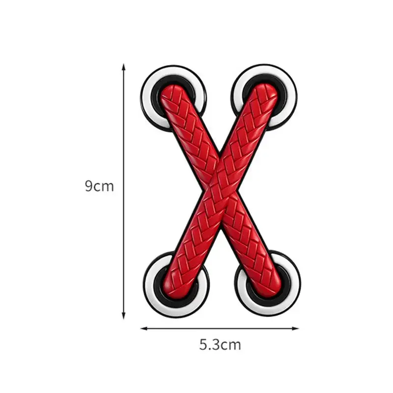 applying a vinyl cross shoelace vehicle sticker