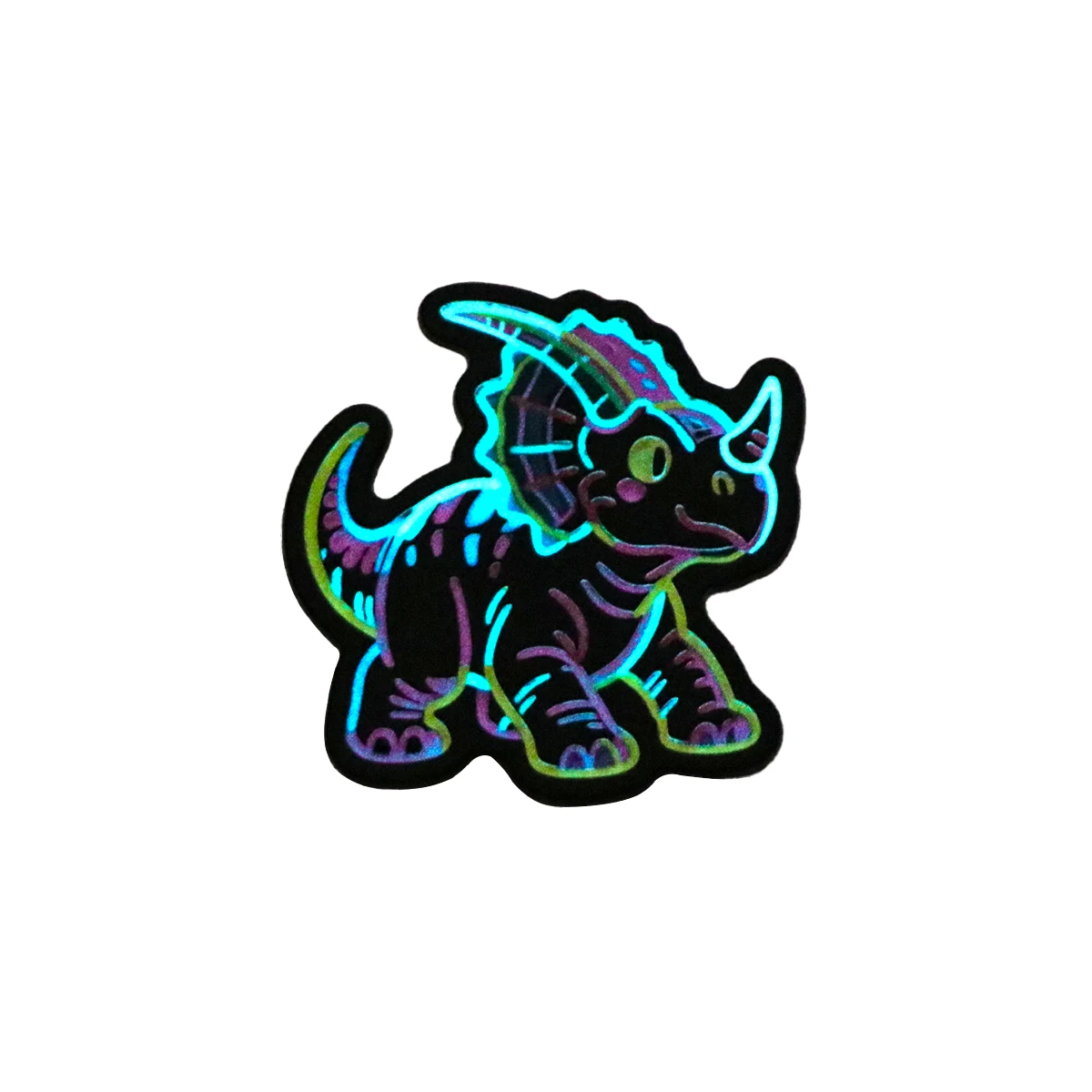 Neon Dinosaur Enamel Pin Cartoon Badge On Backpack Lapel Pins Luminous Brooches for Jackets Cosplay Accessories Gift 