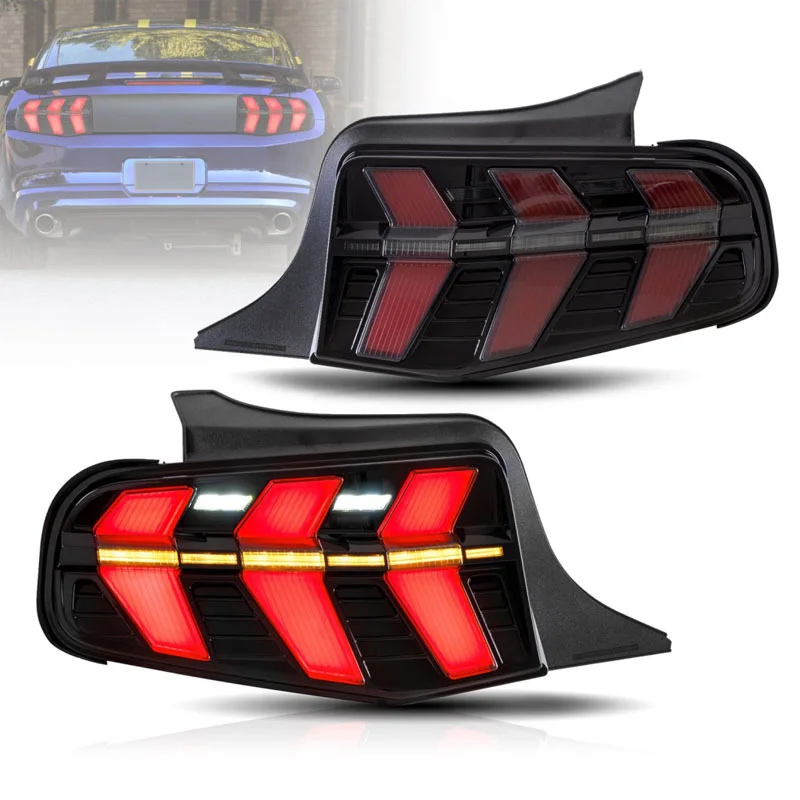 Car Tail Lamp For Ford Mustang 2010-2012 Dynamic Streamer Turn Signal Indicator Brake Reverse Parking Light Taillight Assembly