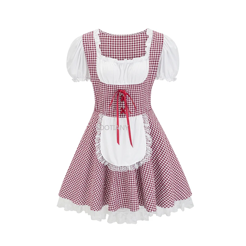 New Oktoberfest Traditional Festival Wench Costume Women Bavarian Dirndl Dress Casual Dirndls Costume Chic Oktoberfest Dress