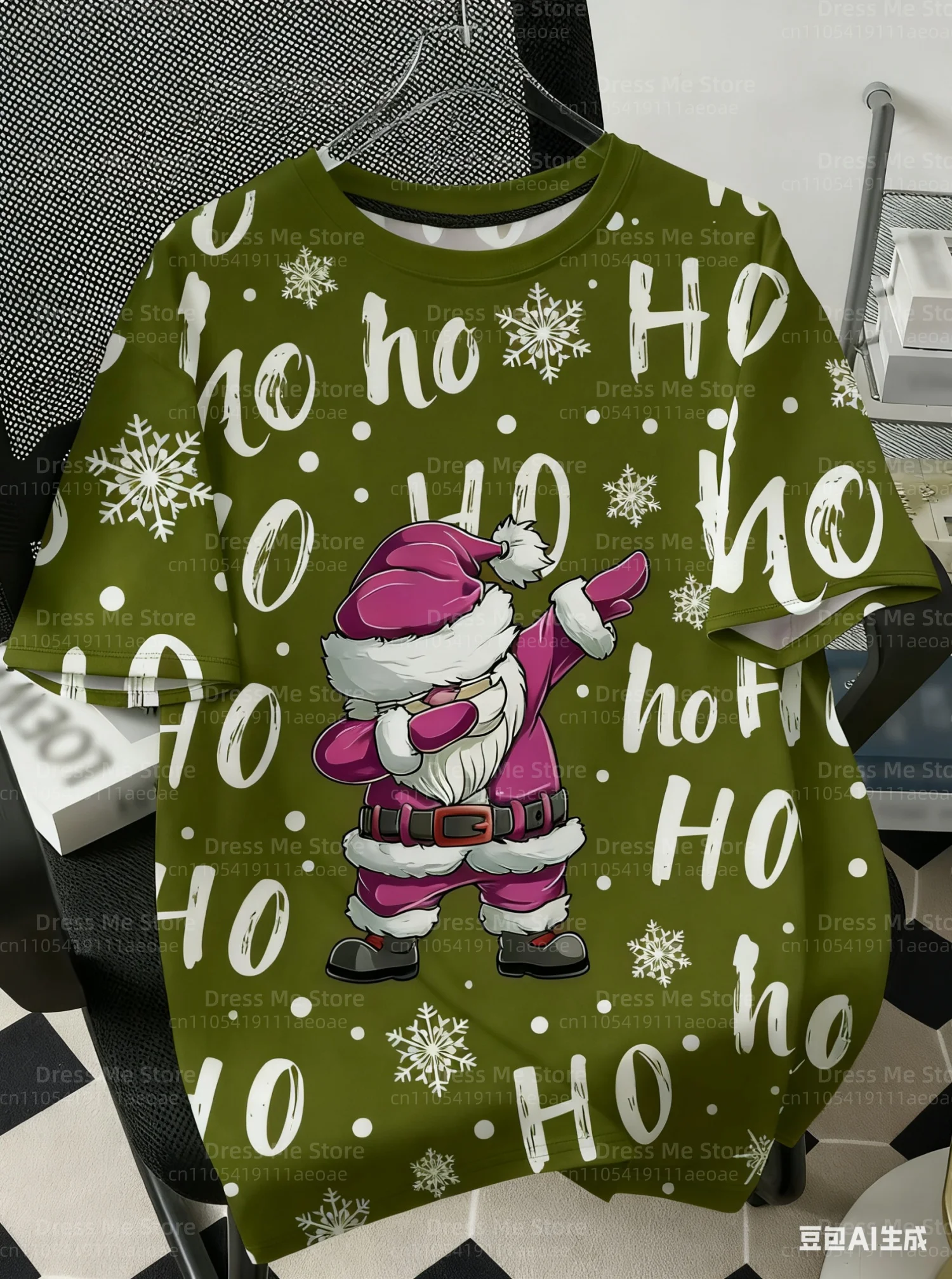 عيد الميلاد تي شيرت الرجال ثلاثية الأبعاد سانتا كلوز الجرافيك تي شيرت قمصان قصيرة الأكمام ملابس رجالي عادية الجولة الرقبة بلوزات على الموضة المتضخم تي شيرت