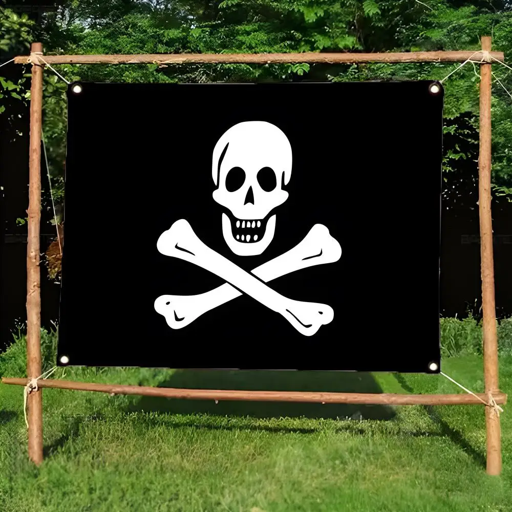 Sam Bellamy jolly roger Flags Daily four ring borderless design indoor outdoor decor easy hang install