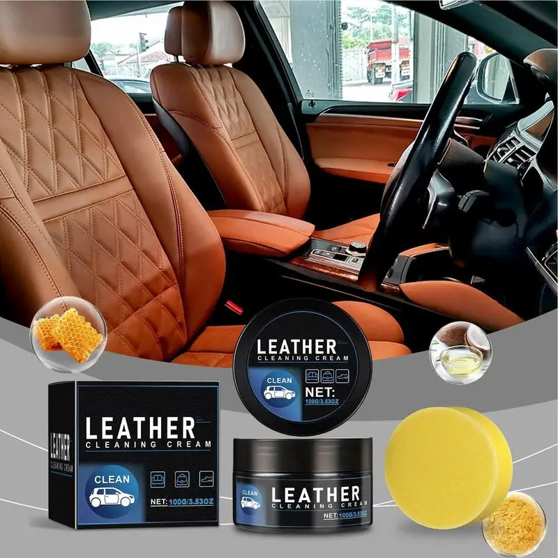 Leather Conditioner For Couch Leather Cleaner Kit For Purses Handbags Leather Refurbished With Sponge Leather Shoes Polish