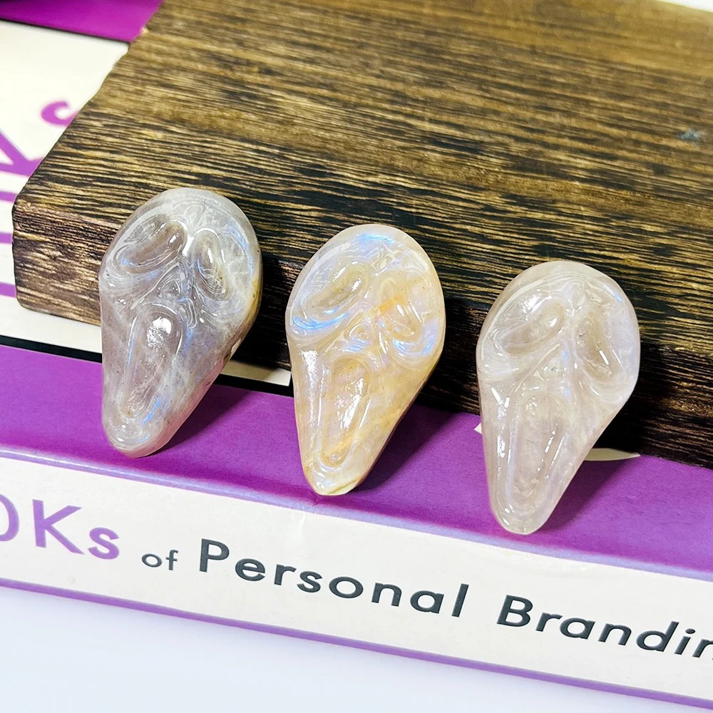 قطعة واحدة من قناع وجه شبح كريستال مونستون عالي الجودة - مثالي لديكور المنزل وهدايا العطلات، #2