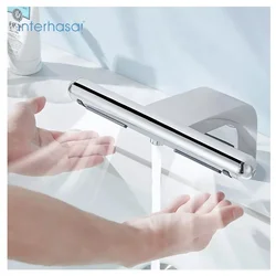 interhasa!  2 in 1 Design Aotumatic Hand Dryer and Sensor Faucet Hot ＆ Cold Basin Tap Jet Air Hand Dryer for Bathroom Hotel