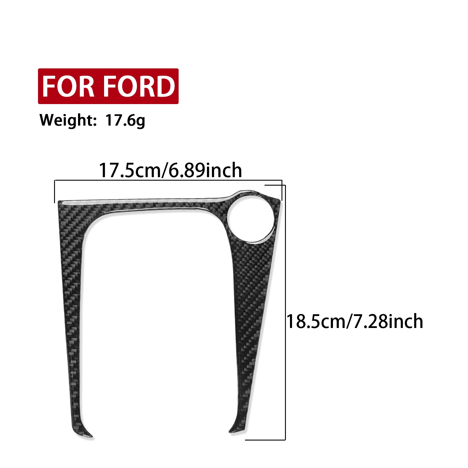 ألياف الكربون الحقيقية اكسسوارات السيارات والعتاد التحول الإطار غطاء ناعم ملصق لفورد EcoSport 18 2019 2020 2021 2022 2023 2024 2025 #5