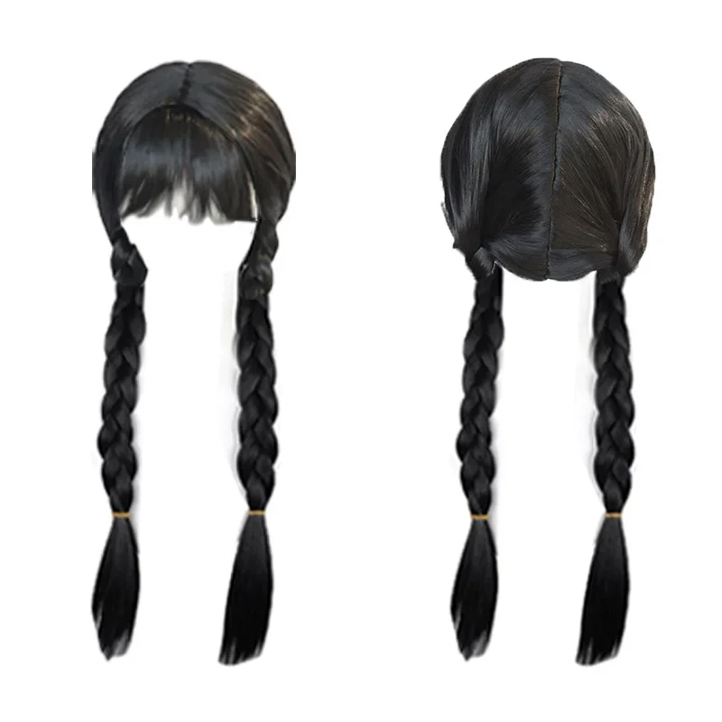 Wednesday Addams Cosplay for Girl Costume Kids Party Dresses Wig Carnival Easter Halloween Christma Party Costumes 3-14 Years