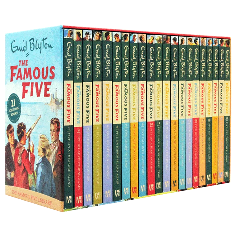 Imagem -04 - The Famous Five Library English Picture Book Enid Blyton Detective Stories Aventuras Depois da Aula de Leitura 21 Pcs Set