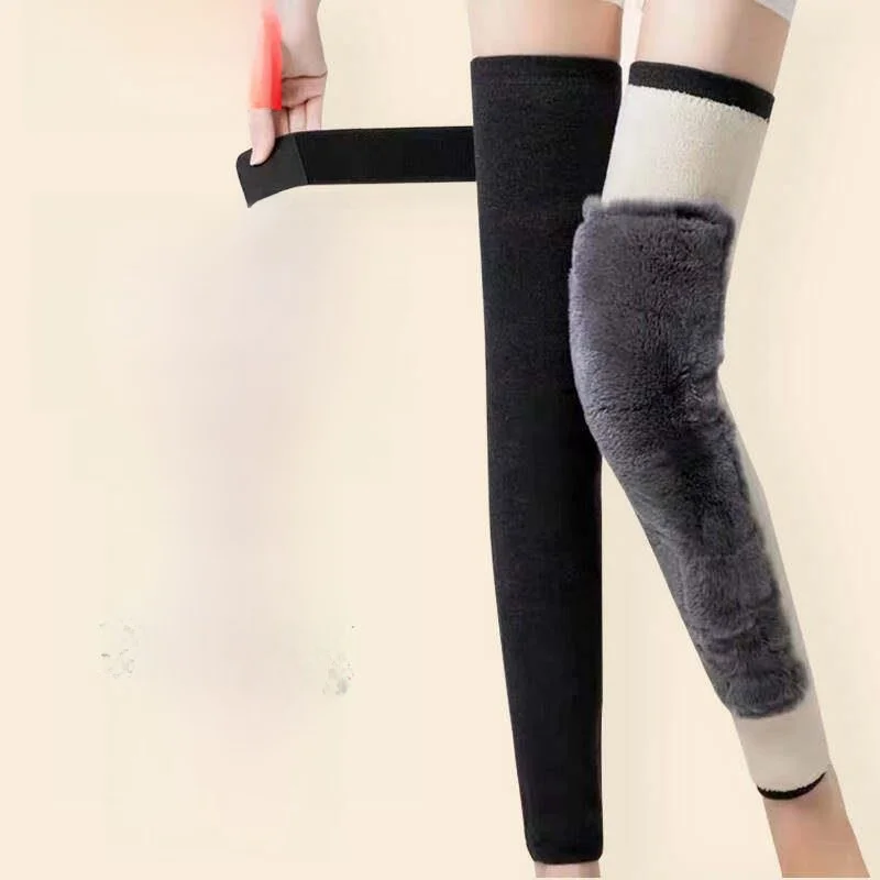thickened-long-tube-knee-pads-anti-slip-warmth-men-women-elderly-fleece-lined-knee-support-winter-non-slip-home-use-knee-prot