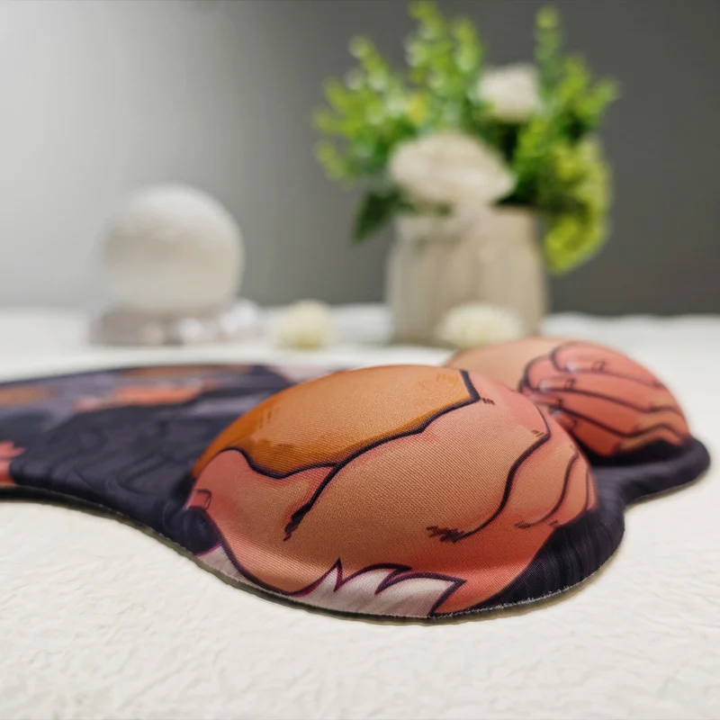 Anime Senshi Funny 3d Mouse Pad Spoof Game Table Mat Cute Man Wrist Rest Silicone