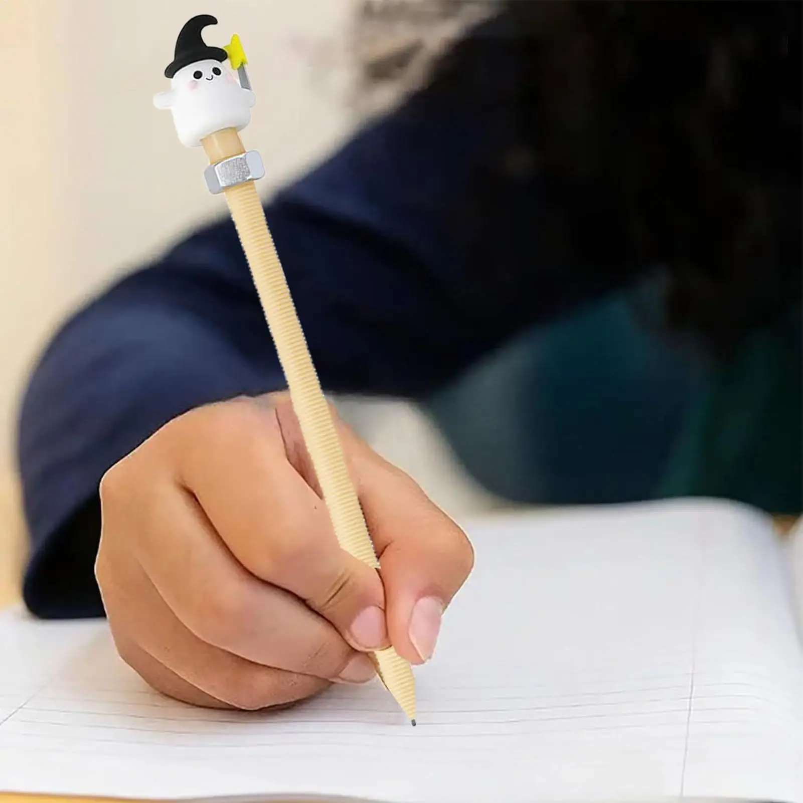 Threaded Fidget Pencil Halloween Threaded Fidget Pen With Sliding Nut Silent Sensory Tool Study Supplies For Special Education
