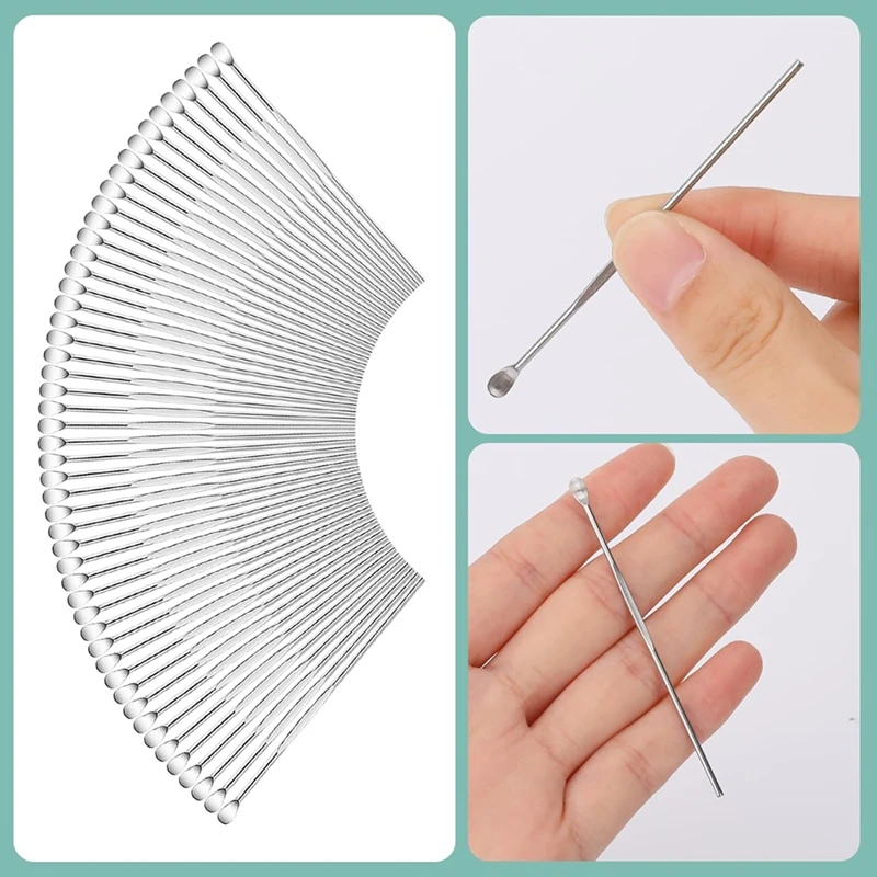100 pezzi strumento per intagliare la cera bastoncini di cera Kit di strumenti per scultura di cera concentrata cucchiaio per scolpire Set di strumenti per la rimozione del cerume