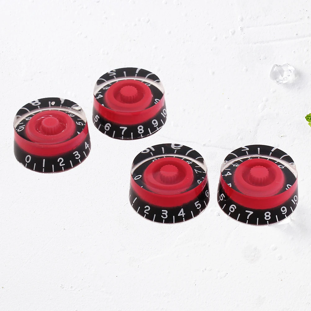

4 Pcs High Quality Guitar Knobs Amplifier Replacement for and Bass Effect Pedal Parts