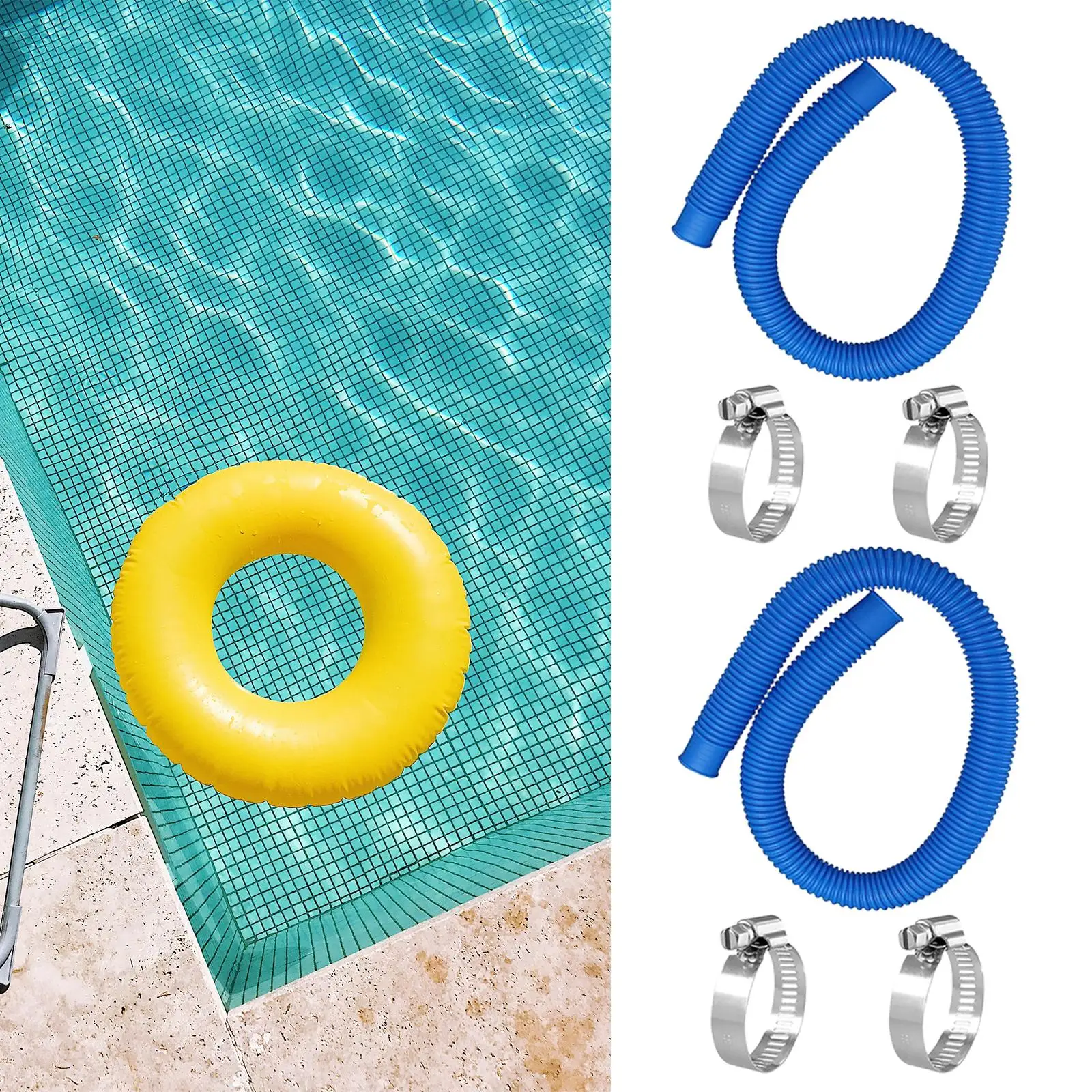 2Pcs Replacement Hose 1.25inch Diameter Lightweight Leakproof for 330 GPH