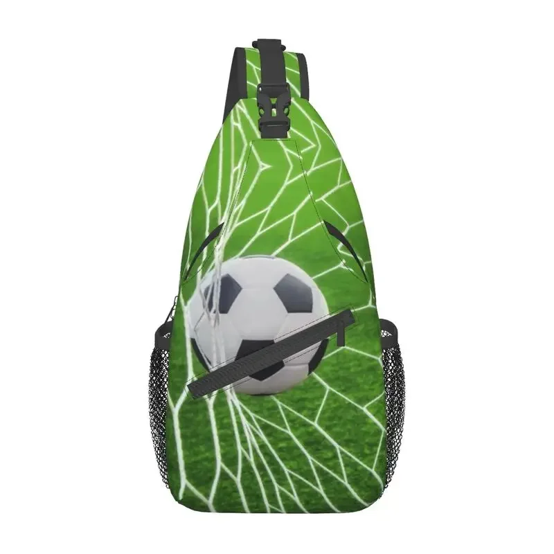 Customized Soccer Goal Sling Bags Men Fashion Football Sport Shoulder Crossbody Chest Backpack Travel Hiking Daypack