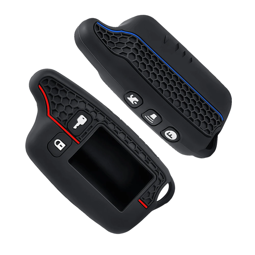 2026 estilos de alta qualidade tw9010 capa de silicone chaveiro para sistema de alarme russo de 2 vias chave de alarme fob para tomahawk tw9010 9010
