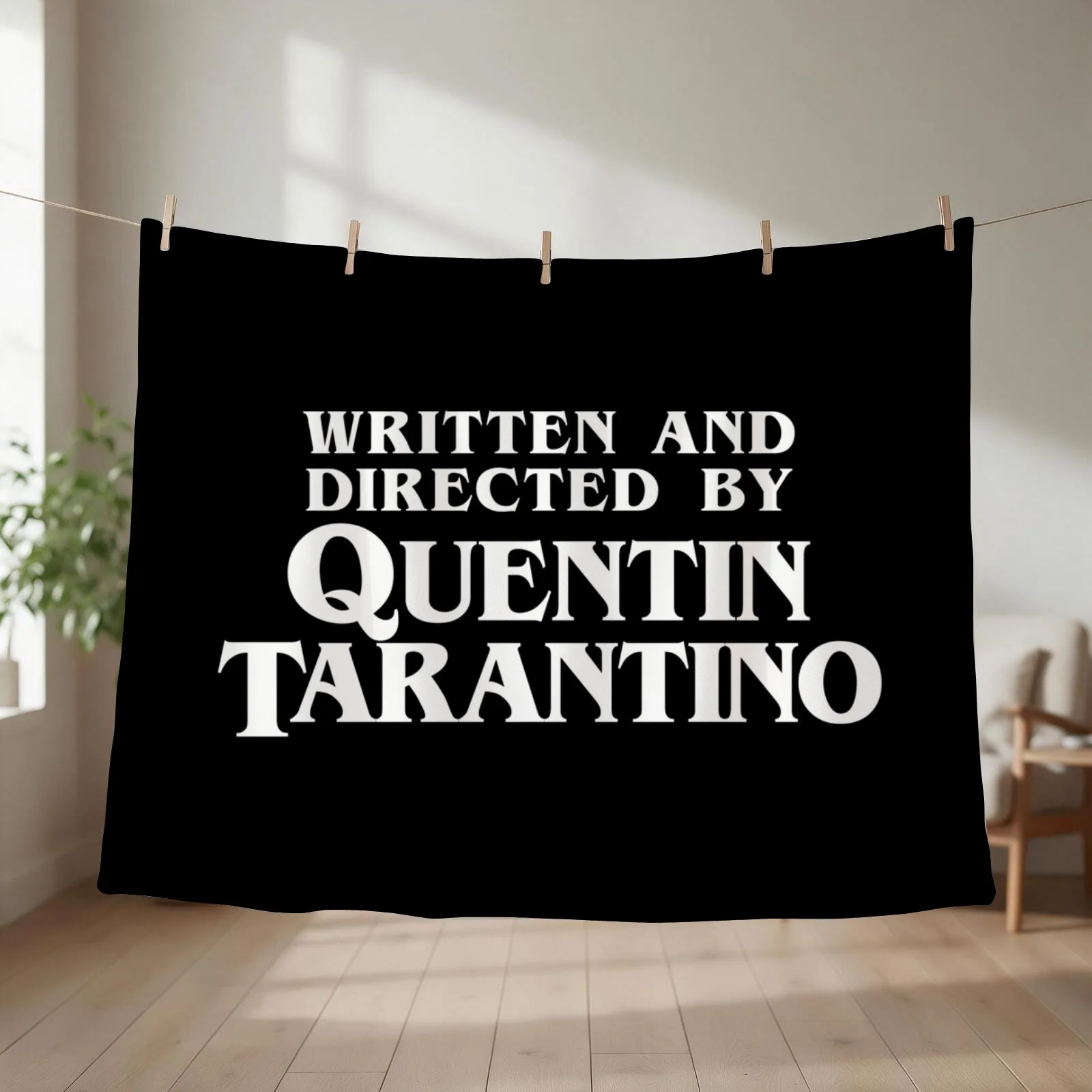 written-and-directed-by-quentin-tarantino-throw-blanket-couch-cozy-soft-plush-fuzzy-picnic-outdoor-blanket