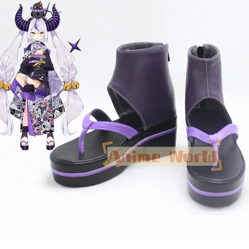 

Виртуальный YouTuber La+ Darknesss Laplus, новогодний костюм, обувь для косплея, карнавальные ботинки на Хэллоуин, индивидуальный заказ