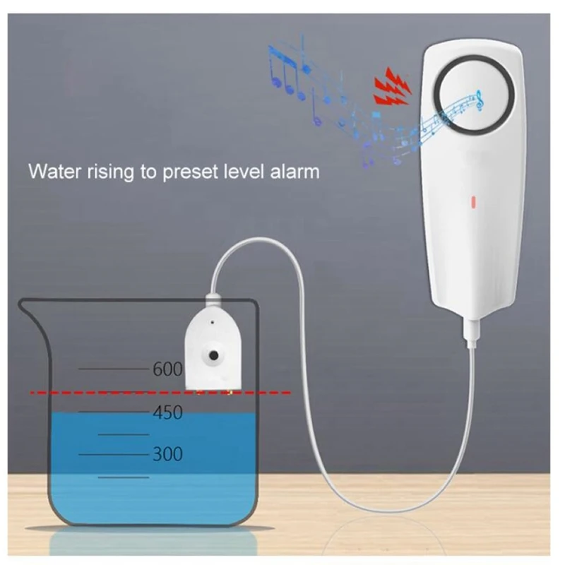 Tuya-WiFi Líquido Vazamento Sensor, Vazamento Overflow, Buzzer, App Push Alertas de Alarme, Vida Inteligente