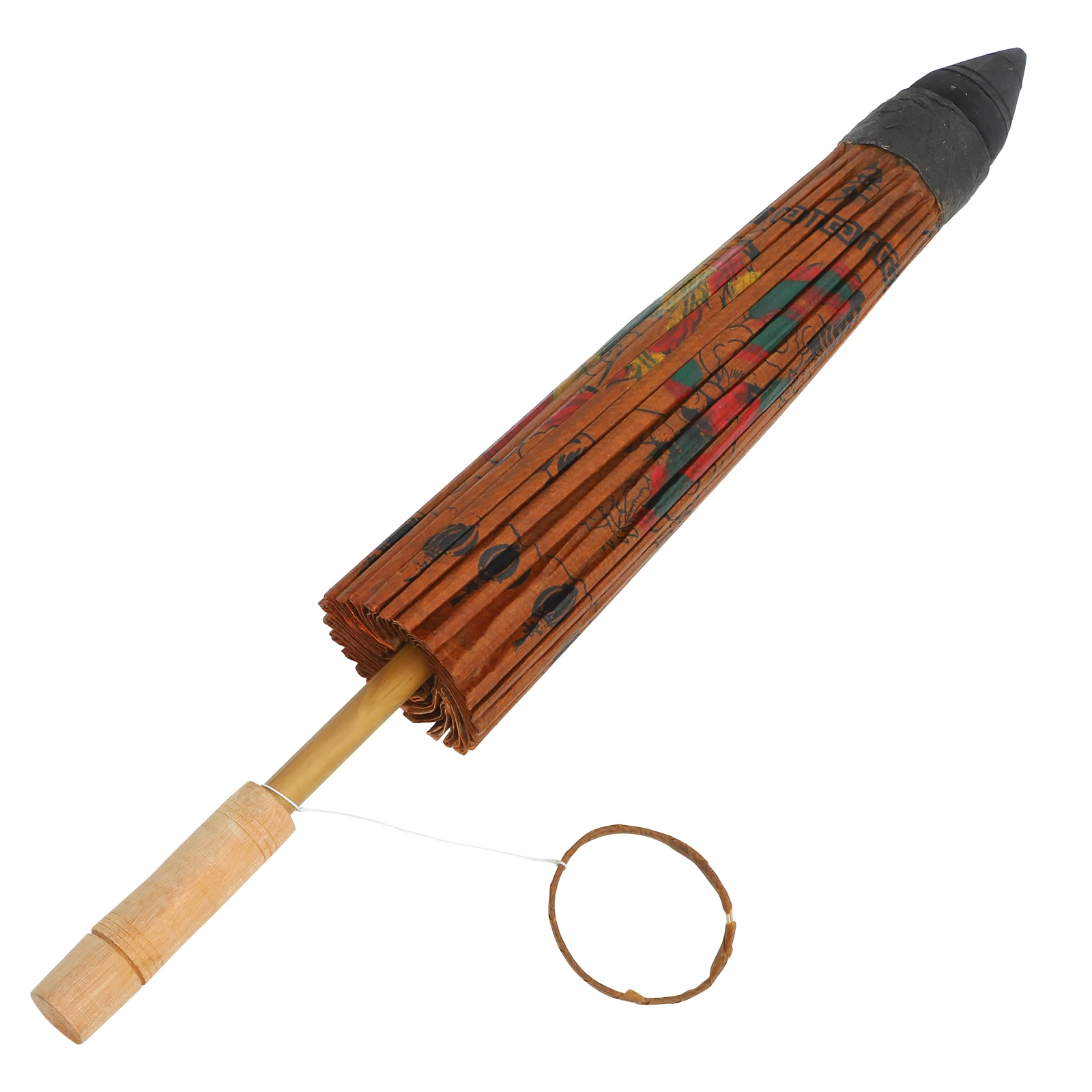 

1pc Hand-painted Oiled Paper Umbrella Chinese Style Dragon Bamboo Decor Photography Prop Festive Display Traditional Craft