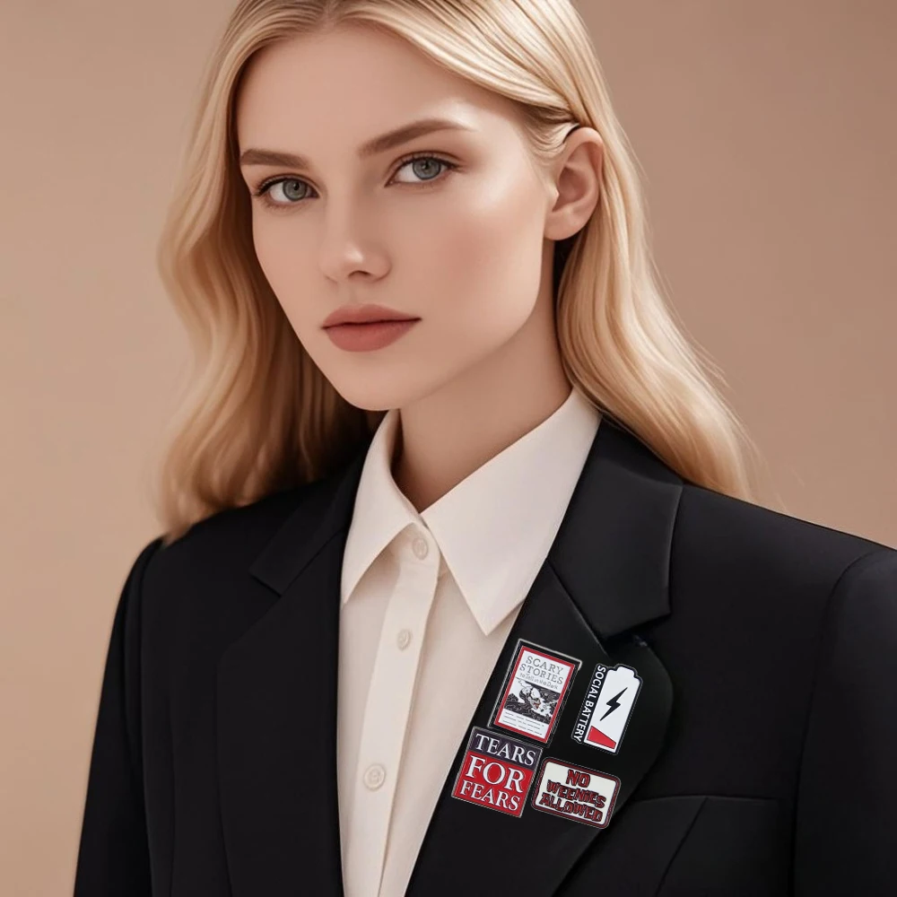 

5 шт., пряжка для шарфа с английскими буквами, унисекс, значки из сплава, модная универсальная одежда, рюкзаки, шарфы, аксессуары, броши