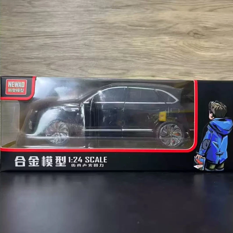 1:24 Bentley Bentayga Hoge Simulatie Diecast Metaallegering Model auto Geluid Licht Trek Collectie Kinderen Speelgoed Geschenken