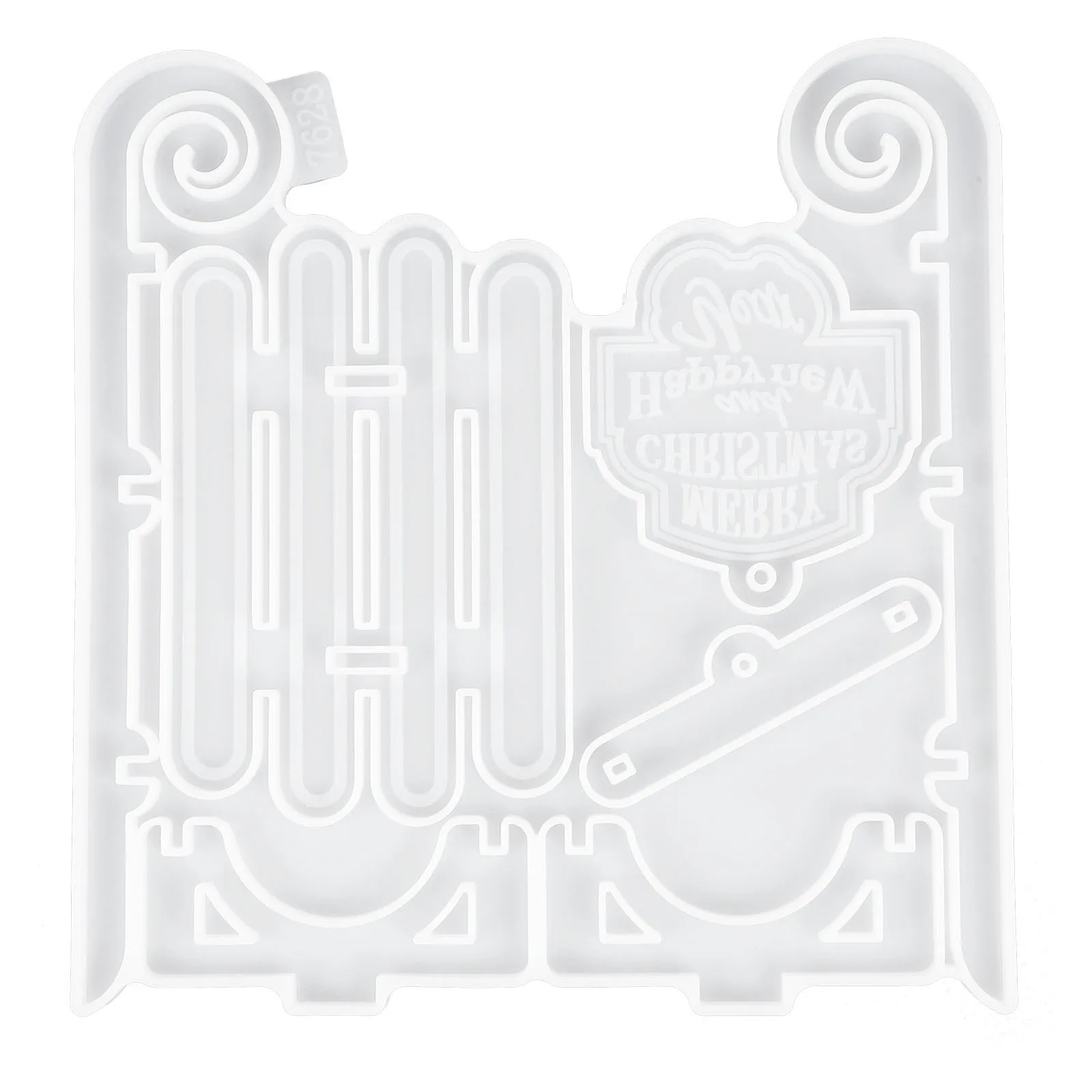 

Christmas Sleigh Wall Decor Silicone Desktop Mold Sleigh Shape Craft for Crystal Epoxy Resin DIY Handmade Ornament Mold