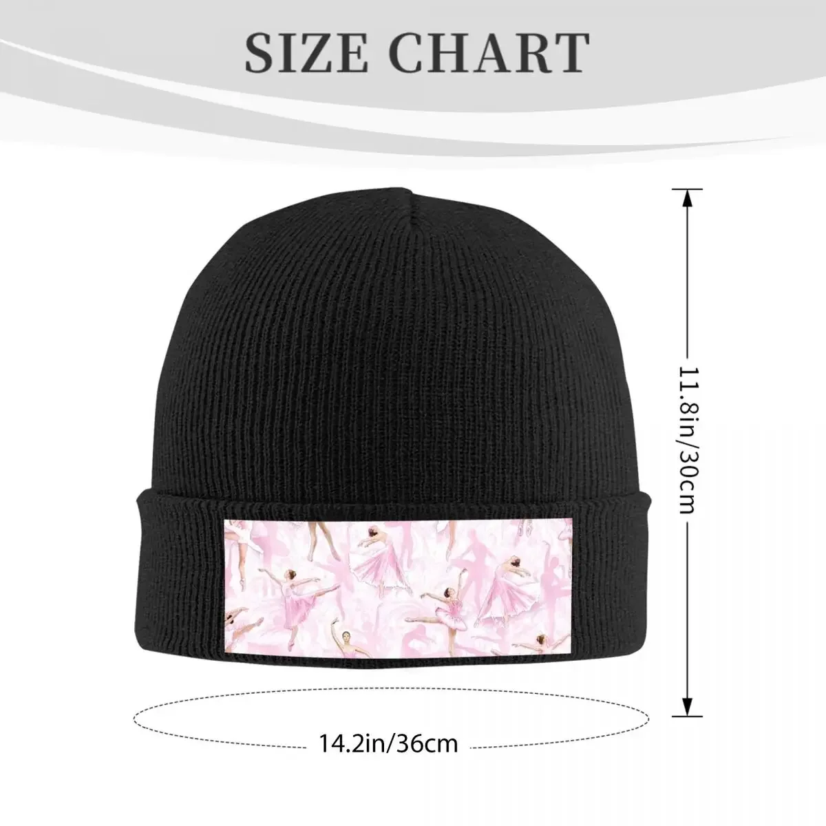 Ballet Dance Makes Me Free Ballerina Dancer Warm Knitted Cap Winter Knit Bonnet Hat Skullies Beanies Hip Hop Caps For Unisex