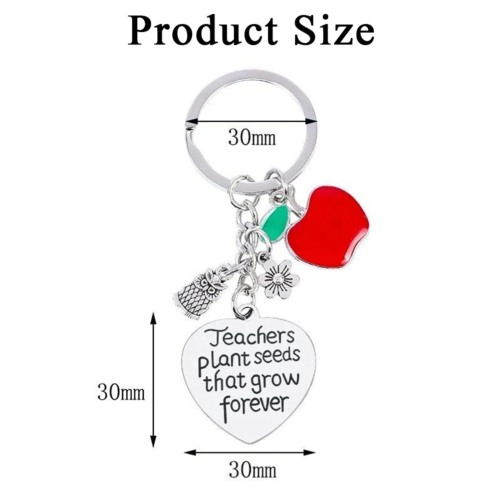 1pc Teacher Gifts Keychain Graduation Gifts Coworker Nurse Christmas Gift for Teachers Colleagues Mothers' Day Appreciation