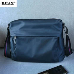 BJIAX-Bolso de hombro cruzado informal para hombre, bolsa de tela Oxford de lona impermeable, Mochila pequeña Diagonal, nuevo