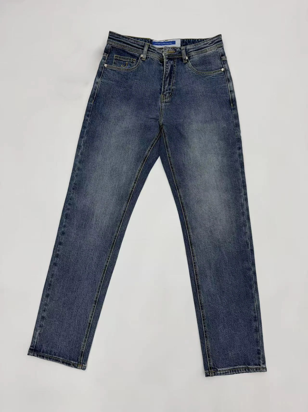 BLSK CPRT Jeans Thick Cotton Men 2026 Autumn Winter new embroidery elasticity fashion comfortable straight size 30-42 long Pants