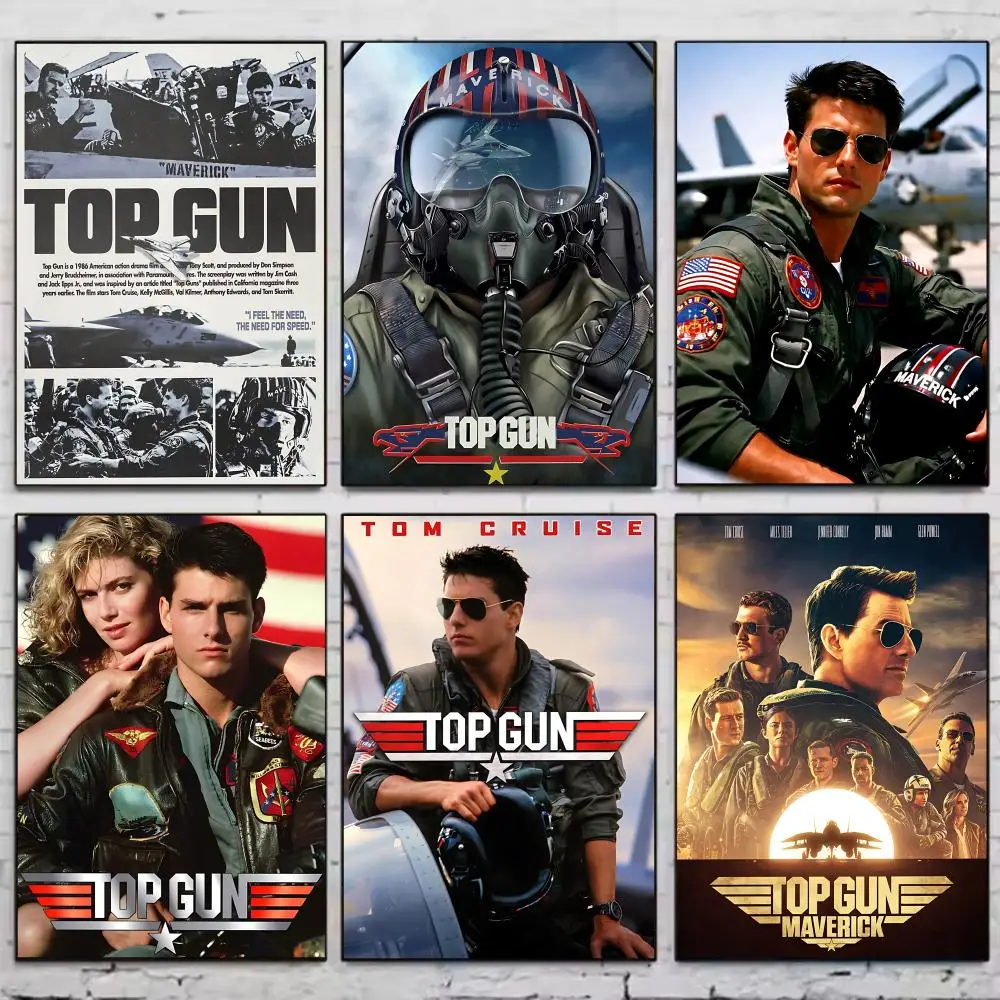 Movie T-Top G-Gun Poster Self-adhesive Wall Mural Art Waterproof Sticker For Living Room Decor High Quality Print Gift