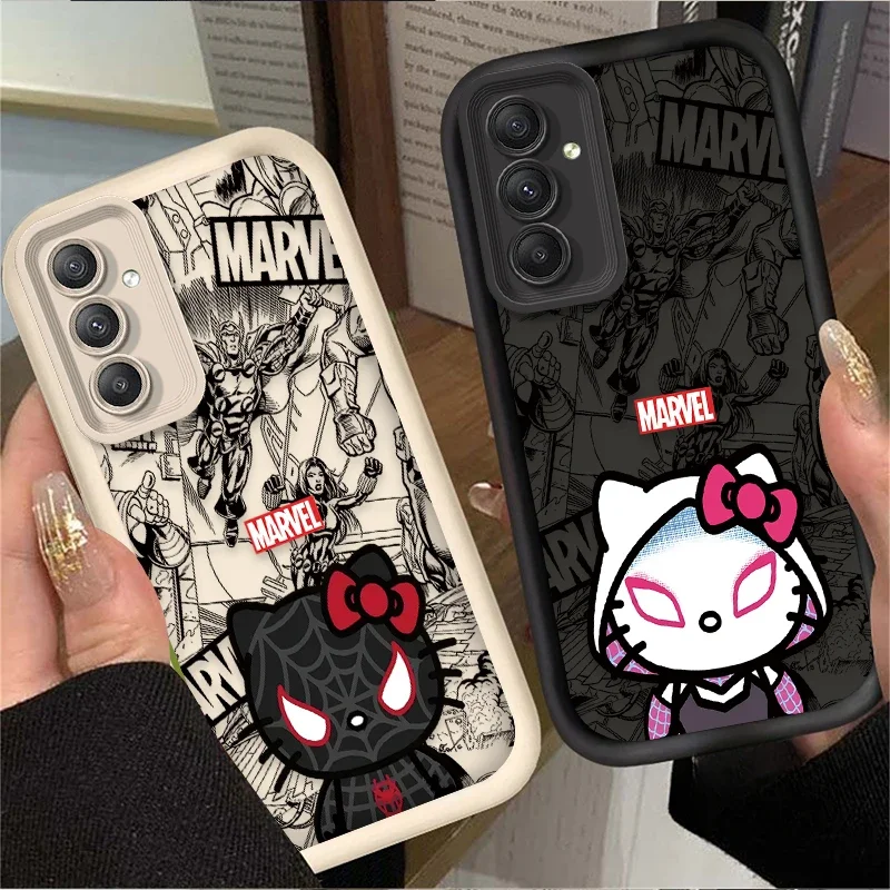 Чехол «Человек-паук» Hello Kitty для Samsung Galaxy A54 A05 A05S A34 A24 A14 A53 A33 A23 A13 A52 A52S A32 A22 A12 A71 A51 A31 A50
