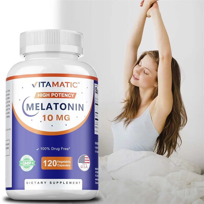 Melatonin 10 Mg - Healthy Circadian Rhythm, Supports Fall Asleep Faster, Promotes Sleep Quality Relaxation
