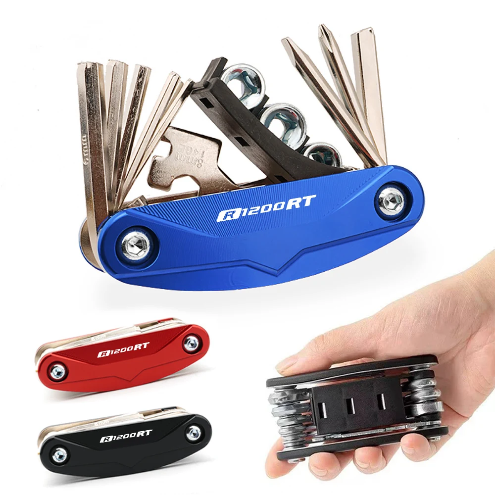 For Bmw R1250rt R1200rt R1250 R1200 Rt Mini Multifunctional 16 In 1 Repair Tool Set Screwdriver Motorcycle Accessories Blue